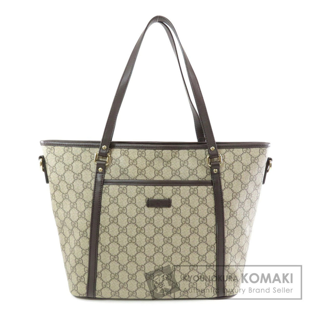 Gucci GG Supreme Monogram Joy Tote Beige Brown